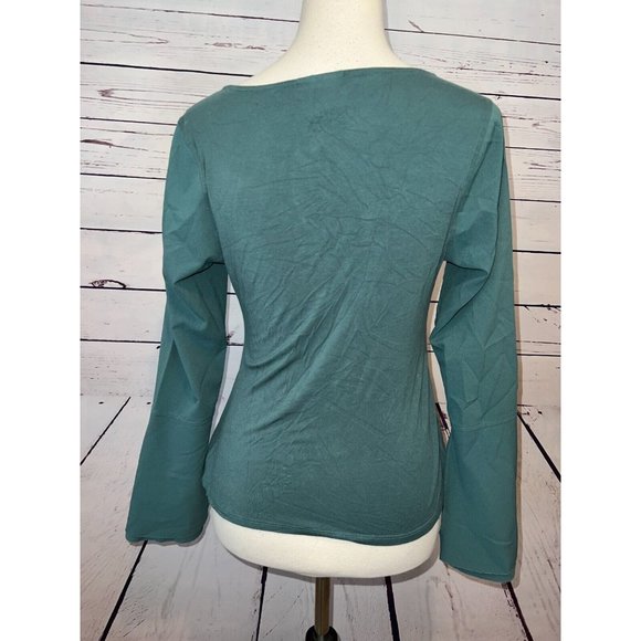 Soft Surroundings Shirt XS Extra Small Blouse Style 24880 Long Sleeve Bell - Picture 3 of 9